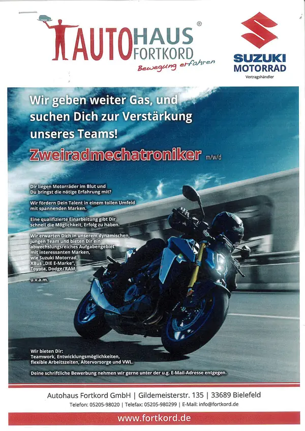 Zweiradmechatroniker (m/w/d)